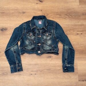 Girls Crop Denim Jacket